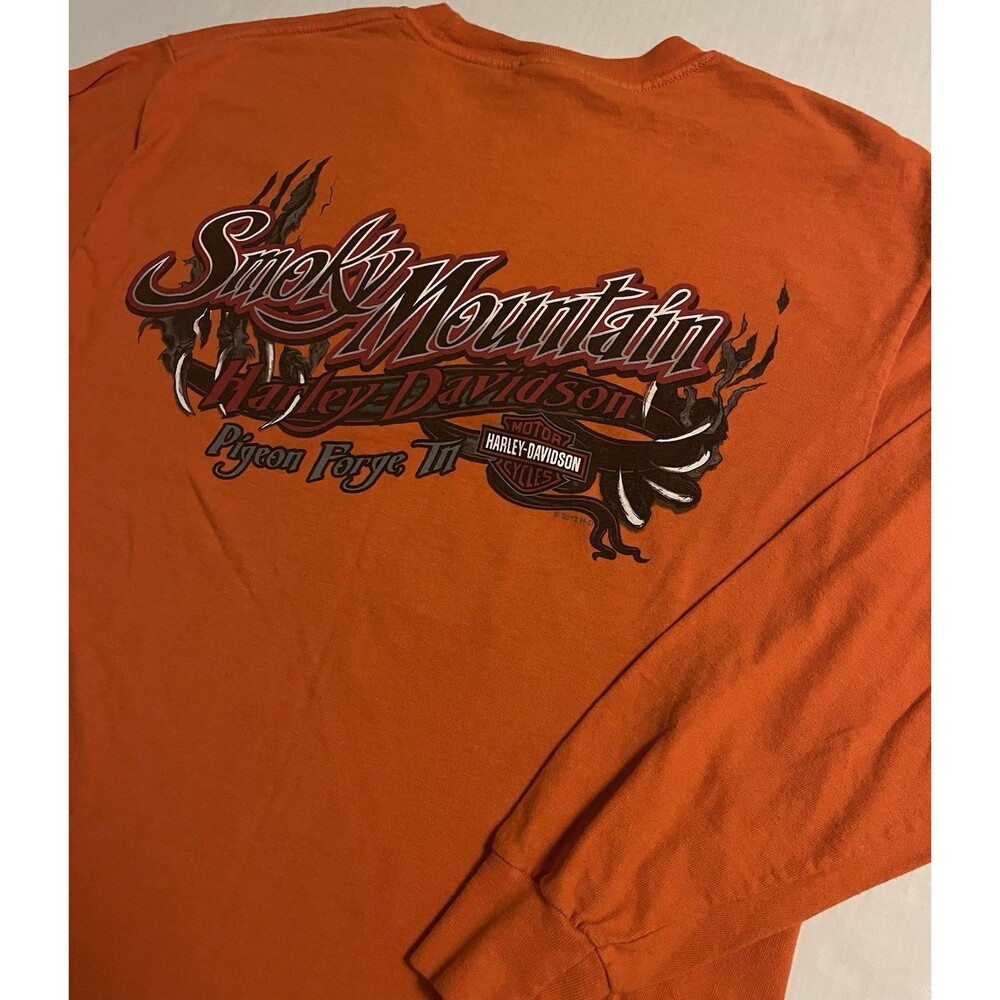 VTG Harley Davidson Motorcycles 2012 Smoky Mountain Pigeon Forge LS T-Shirt MED